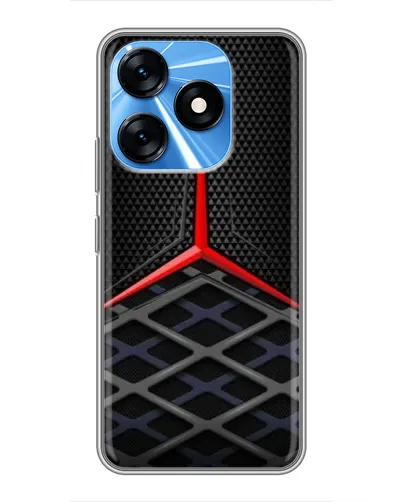 Чехол для TECNO Spark 10 с картинкой «Mercedes Carbon Grid»