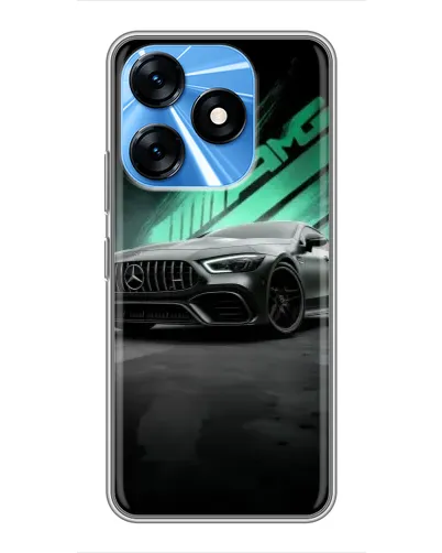 Чехол для TECNO Spark 10 с картинкой «Темный Mercedes AMG»