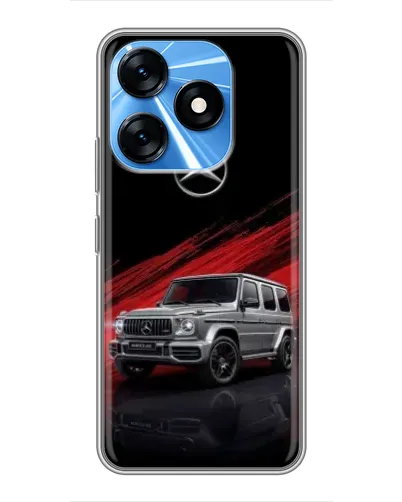 Чехол для TECNO Spark 10 с картинкой «Mercedes G-Class красный»