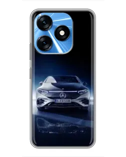 Чехол для TECNO Spark 10 с картинкой «Ночной Mercedes EQ»