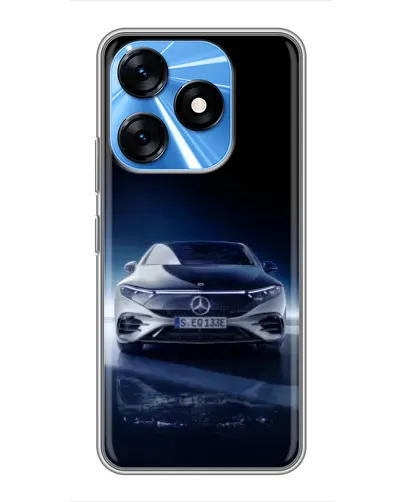 Чехол для TECNO Spark 10 с картинкой «Ночной Mercedes EQ»