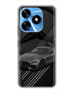 Чехол для TECNO Spark 10 с картинкой «Mercedes AMG — графика»
