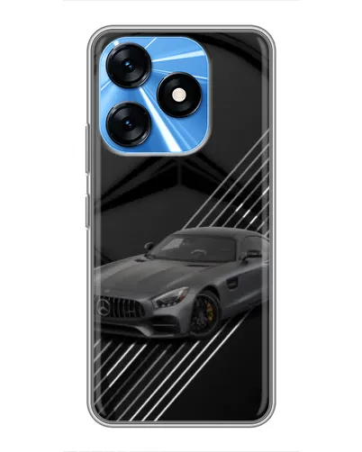 Чехол для TECNO Spark 10 с картинкой «Mercedes AMG — графика»