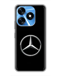 Чехол для TECNO Spark 10 с картинкой «Mercedes классический лого»
