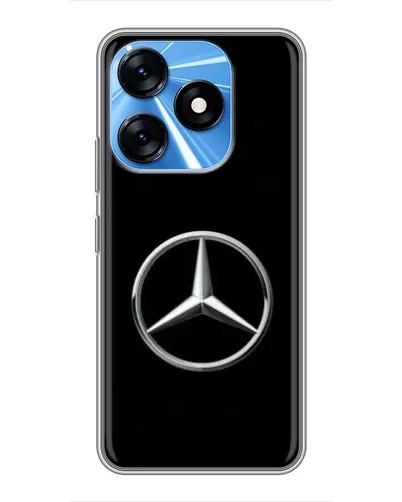 Чехол для TECNO Spark 10 с картинкой «Mercedes классический лого»
