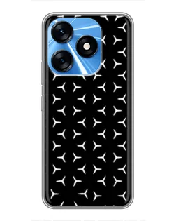 Чехол для TECNO Spark 10 с картинкой «Mercedes паттерн звезд» Чехол для TECNO Spark 10 с картинкой «Mercedes паттерн звезд»