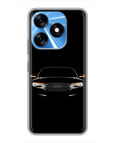 Чехол для TECNO Spark 10 с картинкой «Audi — ночной контур»