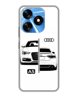 Чехол для TECNO Spark 10 с картинкой «Audi — контрастный дизайн»