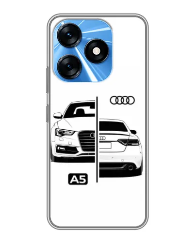 Чехол для TECNO Spark 10 с картинкой «Audi — контрастный дизайн»
