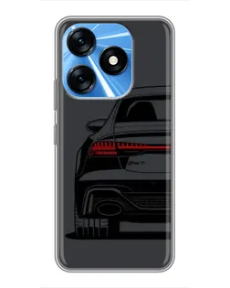 Чехол для TECNO Spark 10 с картинкой «Задняя часть Audi — арт»