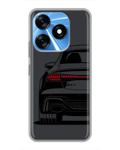 Чехол для TECNO Spark 10 с картинкой «Задняя часть Audi — арт»