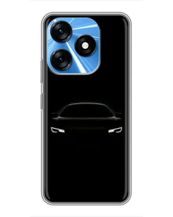 Чехол для TECNO Spark 10 с картинкой «Взгляд Audi в темноте»