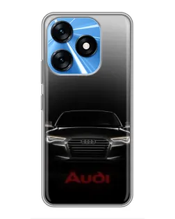 Чехол для TECNO Spark 10 с картинкой «Audi — градиентный контур»
