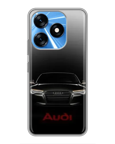 Чехол для TECNO Spark 10 с картинкой «Audi — градиентный контур»