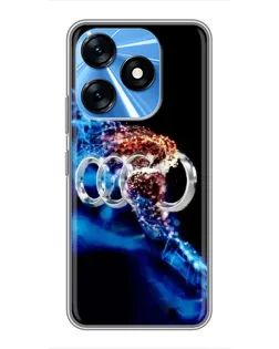Чехол для TECNO Spark 10 с картинкой «Энергия лого Audi»