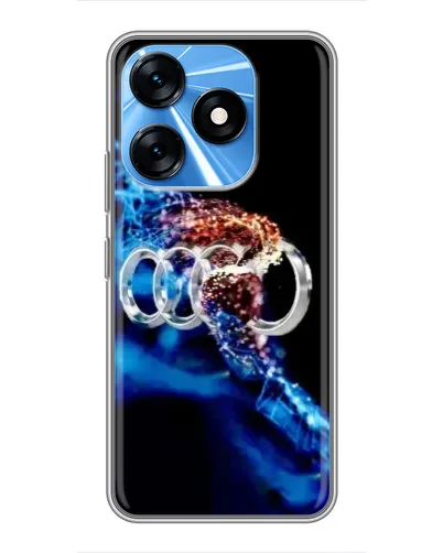 Чехол для TECNO Spark 10 с картинкой «Энергия лого Audi»
