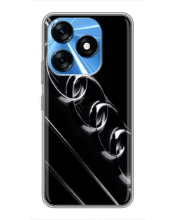 Чехол для TECNO Spark 10 с картинкой «Audi — абстрактные кольца»