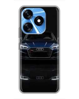 Чехол для TECNO Spark 10 с картинкой «Audi — ночное отражение»