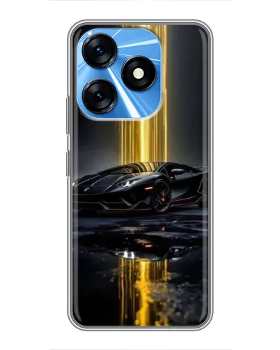 Чехол для TECNO Spark 10 с картинкой «Ночной Lamborghini драйв»