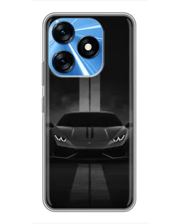 Чехол для TECNO Spark 10 с картинкой «Lamborghini симметрия дорог»