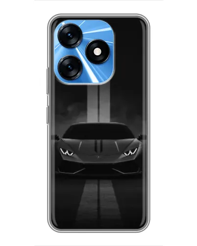 Чехол для TECNO Spark 10 с картинкой «Lamborghini симметрия дорог»