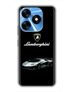 Чехол для TECNO Spark 10 с картинкой «Логотип Lamborghini классика»