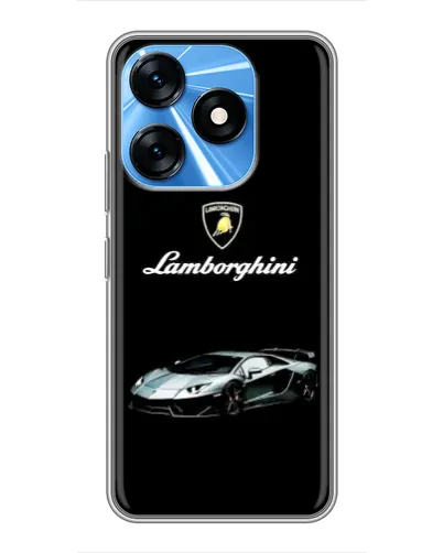 Чехол для TECNO Spark 10 с картинкой «Логотип Lamborghini классика»
