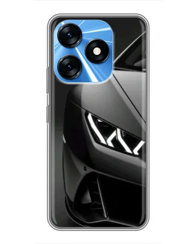 Чехол для TECNO Spark 10 с картинкой «Lamborghini фары детализация»