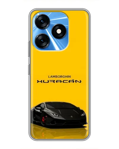 Чехол для TECNO Spark 10 с картинкой «Lamborghini Huracan черный»