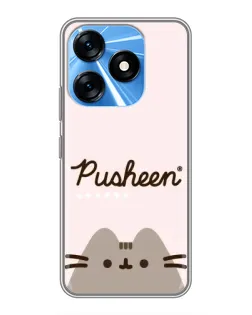 Чохол для TECNO Spark 10 з картинкою «Pusheen логотип»