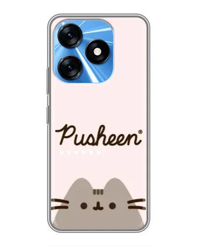 Чохол для TECNO Spark 10 з картинкою «Pusheen логотип»