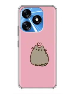 Чохол для TECNO Spark 10 з картинкою «Pusheen серце»