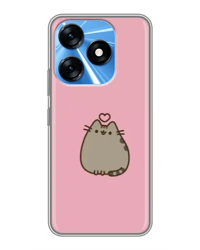 Чохол для TECNO Spark 10 з картинкою «Pusheen серце»