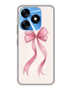 Чехол для TECNO Spark 10 с картинкой «Розовый бант»