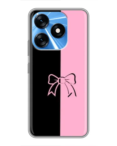 Чехол для TECNO Spark 10 с картинкой «Половинки банта»