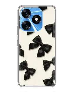 Чехол для TECNO Spark 10 с картинкой «Черные бантики» Чехол для TECNO Spark 10 с картинкой «Черные бантики»