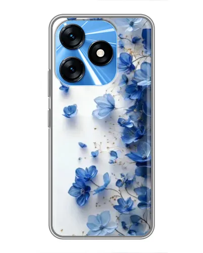 Чехол для TECNO Spark 10 с картинкой «Голубой цветочный каскад» Чехол для TECNO Spark 10 с картинкой «Голубой цветочный каскад»