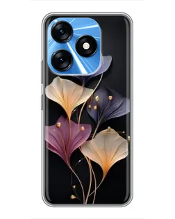 Чехол для TECNO Spark 10 с картинкой «Лиловые цветы грации»