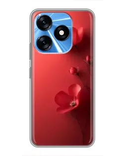 Чехол для TECNO Spark 10 с картинкой «Маковые соцветия»