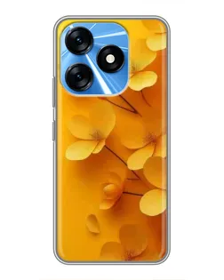 Чехол для TECNO Spark 10 с картинкой «Золотые лепестки»