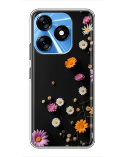 Чехол для TECNO Spark 10 с картинкой «Цветочная композиция»