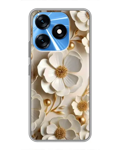 Чехол для TECNO Spark 10 с картинкой «Белие бумажние цвети» Чехол для TECNO Spark 10 с картинкой «Белие бумажние цвети»