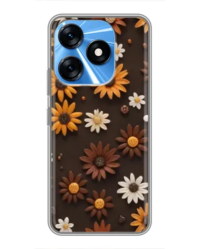 Чехол для TECNO Spark 10 с картинкой «Узор из маленьких подсолнухов» Чехол для TECNO Spark 10 с картинкой «Узор из маленьких подсолнухов»