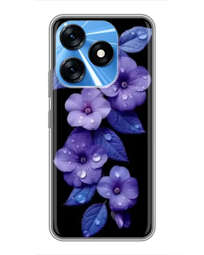 Чехол для TECNO Spark 10 с картинкой «Фиолетовые цветы с росою» Чехол для TECNO Spark 10 с картинкой «Фиолетовые цветы с росою»