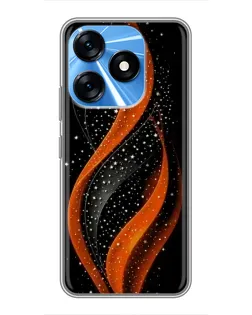 Чехол для TECNO Spark 10 с картинкой «Огненная звездная волна»