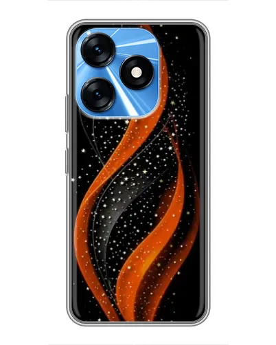 Чехол для TECNO Spark 10 с картинкой «Огненная звездная волна»