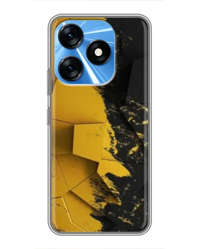 Чехол для TECNO Spark 10 с картинкой «Золотые осколки геометрии»