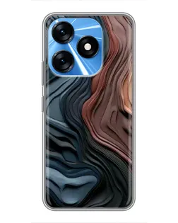 Чехол для TECNO Spark 10 с картинкой «Цветные волны каньона»