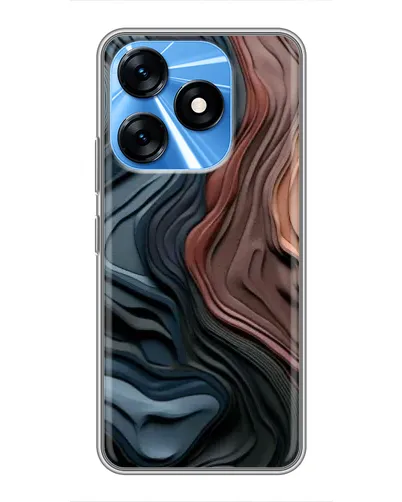 Чехол для TECNO Spark 10 с картинкой «Цветные волны каньона»