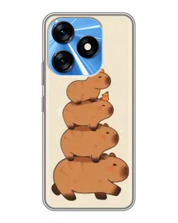 Чехол для TECNO Spark 10 с картинкой «Башня из капибар»